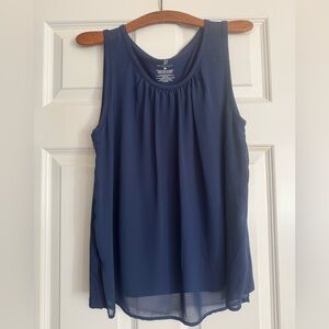 New York & Company Navy Blue Tank Top